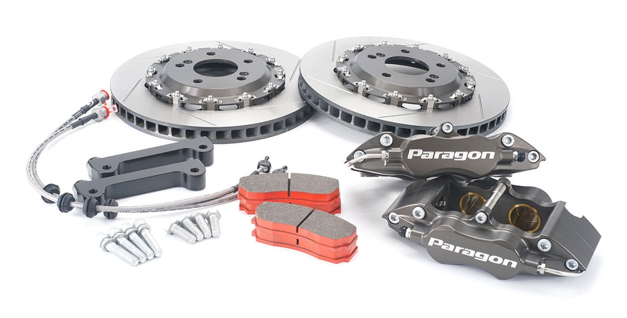 paragon brakes BMW BBK big brake kit alcon ap racing caliper rotor track race HPDE brake breaks break 6 piston 4 piston e36 e46 e90 e92 e9x f80 f82 f87 f8x g80 g82 g87 g8x mini cooper s jcw