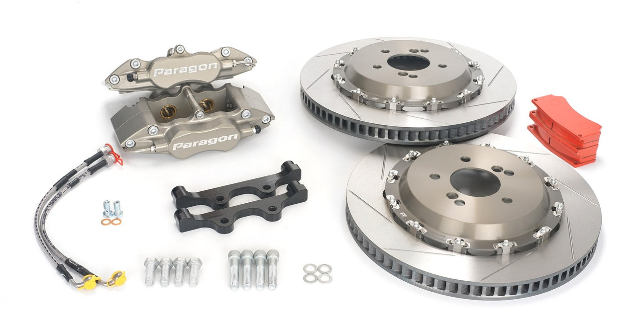 paragon brakes BMW BBK big brake kit alcon ap racing caliper rotor track race HPDE brake breaks break 6 piston 4 piston e36 e46 e90 e92 e9x f80 f82 f87 f8x g80 g82 g87 g8x mini cooper s jcw